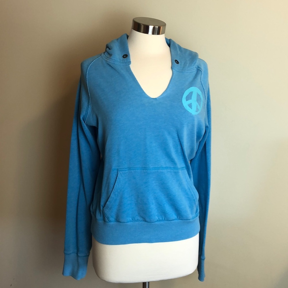 PINK x Victoria's Secret VS Hoodie-Hope Graphic Y2K 2000's Sun Bleached Blue M